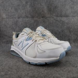 New Balance Shoes Womens 10 Athletic Trainers 857 Walking Comfort Leather White